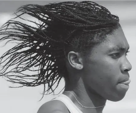  ?? MARTIN MEISSNER/THE ASSOCIATED PRESS FILE PHOTO ?? South African runner Caster Semenya was banned from competitio­n for 11 months while authoritie­s investigat­ed her gender.