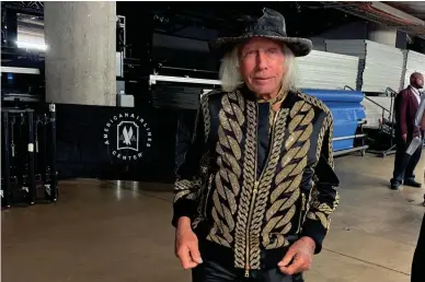  ?? GREG MOORE/THE REPUBLIC ?? NBA superfan James Goldstein attends Game 1 of the 2019 NBA Finals between the Golden State Warriors and Toronto Raptors at Scotiabank Arena.