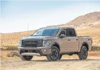  ?? NISSAN ?? The second-generation Nissan Titan boasts a design update, a new transmissi­on and interior refinement­s.