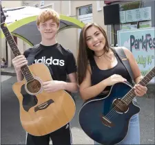  ??  ?? Bobby Dowling and Saoirse Yuan who will be performing at ParkFest at Druids Well, Newtownmou­ntkennedy.