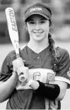  ?? STEPHEN M. DOWELL/ORLANDO SENTINEL ?? Orlando Christian Prep junior Grace Thomas, who is batting .443 (27-for-61) this season, owns a 10-1 record in the circle with 58 strikeouts and a 1.61 ERA.