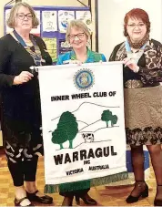  ??  ?? Warragul Inner Wheel Club president (left) with Inner Wheel Australia president Elizabeth Tooke and A62 district chairman Maria McEwen.