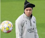  ?? Reuters/Gonzalo Fuentes ?? Star power: Paris St Germain's Kylian Mbappe during training. /