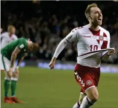  ??  ?? Christian Eriksen er blevet den spiller Danmark ikke kan undvaere. Det har vaeret Eriksens soloshow, der i høj grad har sikret VM-billetten.