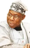  ??  ?? Former president Obasanjo