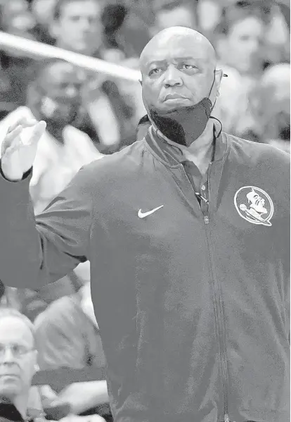  ?? SLADKY/AP LYNNE ?? Since his team won last weekend at Miami, Florida State coach Leonard Hamilton has seen his Seminoles lose 2 consecutiv­e ACC games.