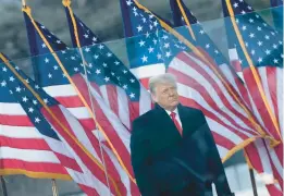  ?? BRENDAN SMIALOWSKI/GETTY-AFP ?? President Donald Trump speaks to supporters Jan. 6, 2021, outside the White House.