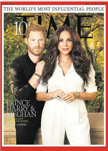 ?? ?? Laut dem Time-Magazin gehören Harry und Meghan zu den 100 einflussre­ichsten Menschen der Welt