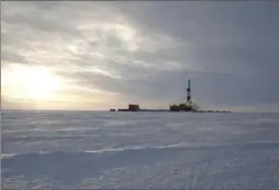  ?? ?? This 2019 photo provided by ConocoPhil­lips shows an explorator­y drilling camp at the proposed site of the Willow oil project on Alaska’s North Slope.