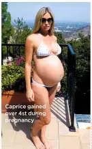  ??  ?? Caprice gained over 4st during pregnancy