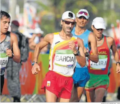  ?? SEBASTIAO MOREIRA / EFE ?? Jesús García Bragado, durante la prueba de 50 kilómetros marcha de los Juegos Olímpicos de Río 2016.