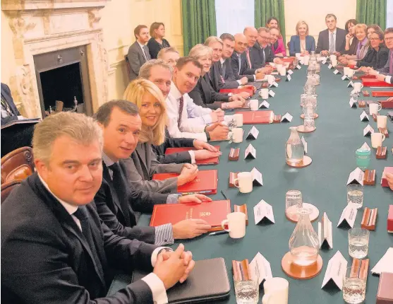  ??  ?? > Prime Minister Theresa May leads her first cabinet meeting of the new year at 10 Downing Street