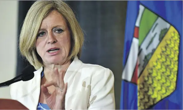  ?? ED KAISER ?? Premier Rachel Notley asked members of the public Tuesday to express their support of the Trans Mountain pipeline project to federal officials.