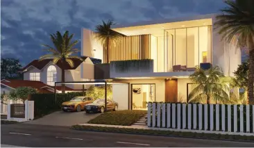  ?? RICHARD JANY ?? Artist’s impression of a two-storey detached house at Sunset Square by Sator, an internatio­nal network of designers and architects