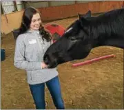  ?? SUBMITTED PHOTO ?? A member of the Youth Advisory Committee gets friendly with a horse at Herd by a Horse.