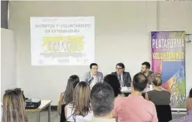  ?? EL PERIÓDICO ?? Presentaci­ón del estudio sobre el voluntaria­do, ayer en Mérida.