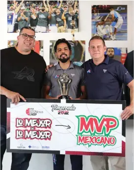  ?? CORTESÍA ?? Jorge Gutiérrez fue elegido como el MVP mexicano.