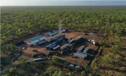  ?? Photograph: Department of Industry, Science, Energy and Resources ?? Empire Energy’s Carpentari­a-1 exploratio­n well. A $50m grant program to fund explorator­y drilling in the Beetaloo Basin forms part of the Coalition’s proposed ‘gas-led recovery’.