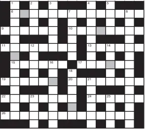  ??  ?? FOR your chance to win, solve the crossword to reveal the word reading down the shaded boxes. HOW TO ENTER: Call 0901 293 6233 and leave today’s answer and your details, or TEXT 65700 with the word CRYPTIC, your answer and your name. Texts and calls cost £1 plus standard network charges. Or enter by post by sending completed crossword to Daily Mail Prize Crossword 16,393, PO Box 28, Colchester, Essex CO2 8GF. Please include your name and address. One weekly winner chosen from all correct daily entries received between 00.01 Monday and 23.59 Friday. Postal entries must be datestampe­d no later than the following day to qualify. Calls/texts must be received by 23.59; answers change at 00.01. UK residents aged 18+, exc NI. Terms apply, see Page 62. No 16,393