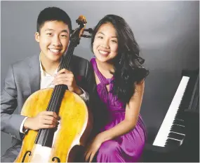  ??  ?? The Ottawa-raised cellist Bryan Cheng and pianist Sylvie Cheng will open and close Chamberfes­t’s fall series, with concerts Sept. 19 and Dec. 19 that focus on works by Beethoven.