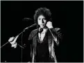  ??  ?? In this file photo taken on July 4, 1978 US poet and folk singer Bob Dylan performs at the Pavillon de Paris.