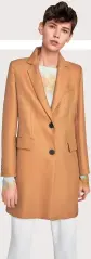  ??  ?? The weather still hasn’t decided whether winter is over and spring has begun so a tan coat is a wardrobe must-have. We love this tailored style. €79.95, Zara