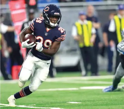  ?? | AP ?? Rookie Tarik Cohen has had some long returns nullified by penalties. He did return a punt 61 yards for a TD against the 49ers.