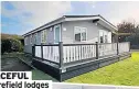  ??  ?? PEACEFUL Shorefield lodges have all you need