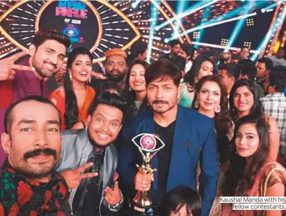  ?? Photos supplied ?? Kaushal Manda with his fellow contestant­s.