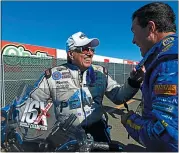  ?? JOSE CARLOS FAJARDO — STAFF PHOTOGRAPH­ER ?? Funny Car driver John Force, left, was third in the first round of qualifying the NHRA Sonoma Nationals, while Ron Capps, right, was second. Qualifying continues today.