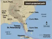  ?? Sources: Maps4News/HERE; National Hurricane Center AP ??