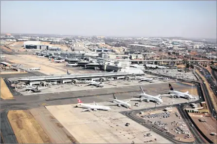  ??  ?? THE HEART OF IT: An aerial view of the anticipate­d Ekurhuleni Aerotropol­is centre that was approved last week.