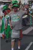  ??  ?? Murt Cashin leading the St Patrick’s Day parade in Lanzarote.