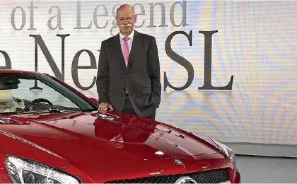  ??  ?? Daimler boss Dr Dieter Zetsche admits the odds are against traditiona­l car-makers staying dominant.