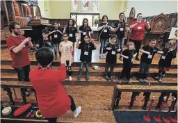  ?? CLIFFORD SKARSTEDT EXAMINER FILE PHOTO ?? The Kawartha Youth Orchestra’s warms up for a performanc­e in 2019. The group’s spring concert was cancelled due to the pandemic.