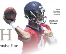  ?? Steve Gonzales / Houston Chronicle ?? Deshaun Watson