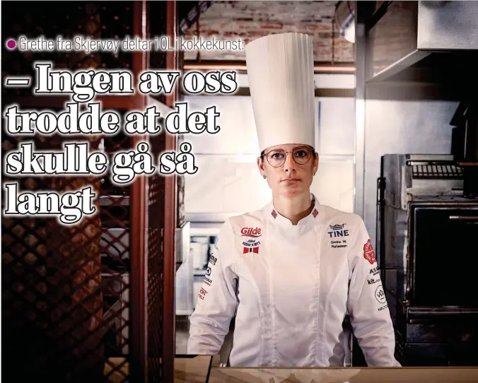  ?? ?? TIL OL: Grethe Waage Rafaelsen (39) skal delta i OL i kokkekunst. Foto: Norske kokkers landsforen­ing