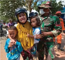  ??  ?? Many people on Lombok were already living in tents and emergency shelters following the deadly quakes earlier this month