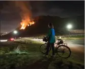  ??  ?? „ There was a gorse fire at Arthur’s Seat,