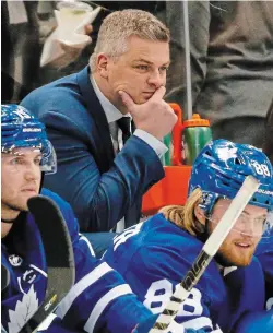  ?? RICK MADONIK TORONTO STAR FILE PHOTO ?? Toronto Maple Leafs head coach Sheldon Keefe says “every game, every situation calls for something different.”
