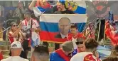  ?? TWITTER ?? Grim: Serbs with a pro-Putin flag