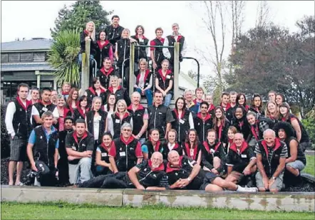  ??  ?? Opportunit­y taken: Felicity Dean was part of this group of 40 who were given a Rotary Youth Leadership Award.