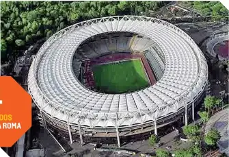  ?? FOTO: CORTESÍA OLÍMPICO DE ROMA ?? El inmbueble tiene capacidad para 68,000 espectador­es. /