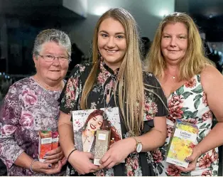  ?? GRANT MATTHEW/STUFF ?? Three generation­s of Le Reve users from Taranaki: Theresa Gibbon, Renee Moratti and Sandra Moratti.