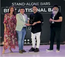  ?? ?? Team Titlie Goa bags the award for the Best Artisanal Bar.