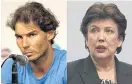  ??  ?? Rafael Nadal and Roselyne Bachelot.