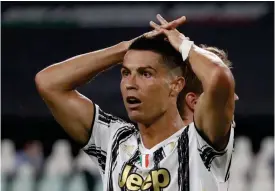  ?? FOTO: AP PHOTO/ANTONIO CALANNI ?? Cristiano Ronaldo och hans Juventus är utslagna ur Champions League.