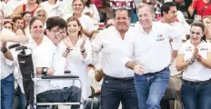  ??  ?? José Antonio Meade, candidato a la Presidenci­a por la coalición de Todos por México, encabezó un mitin en el Parque Deportivo Solidarida­d en Tamaulipas.