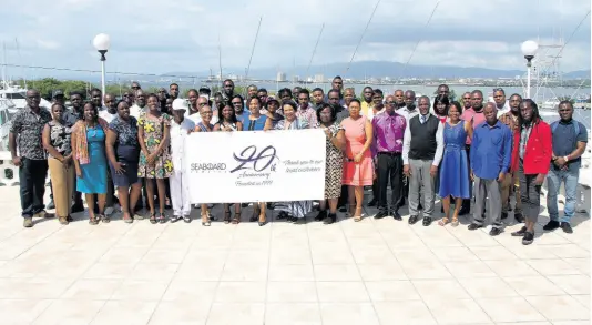  ??  ?? The team of Seaboard Jamaica celebratin­g their 20th anniversar­y.