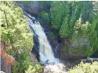  ?? CHELSEY LEWIS/MILWAUKEE JOURNAL SENTINEL ?? Big Manitou Falls at Pattison State Park outside Superior is the state's tallest waterfall at 165 feet.